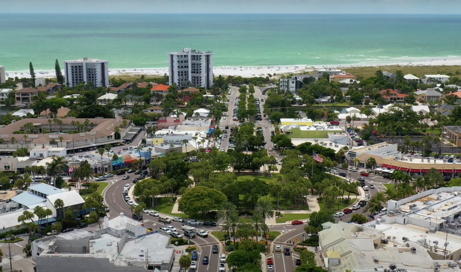 St Armands Circle and Lido Beach