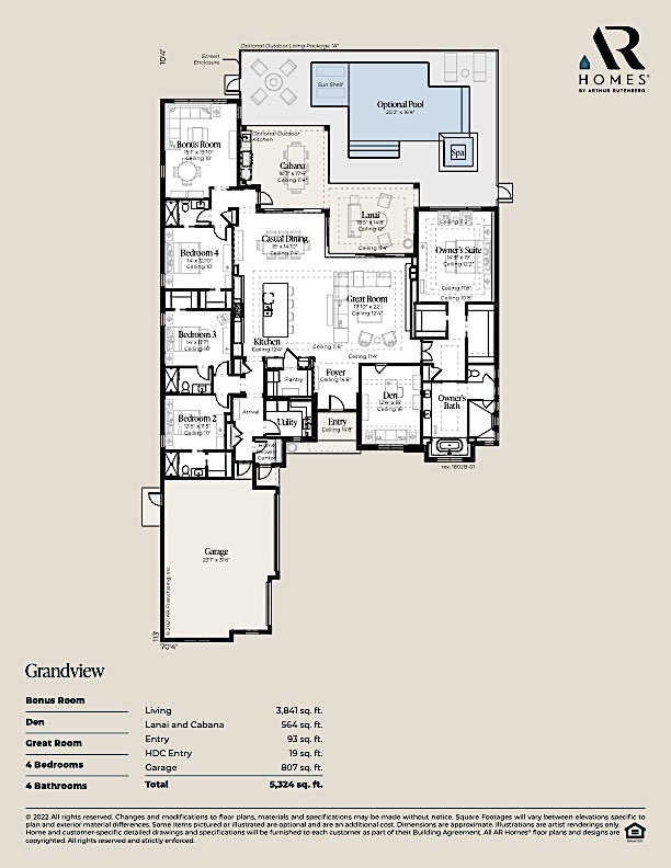 AR Home Grandview Floor Plan