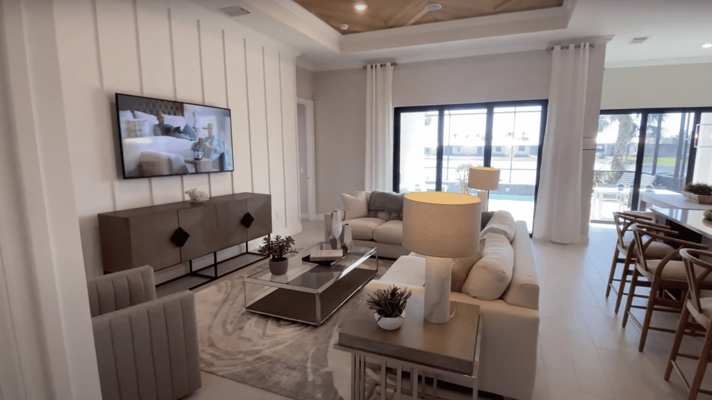 Living Room in the Prestige Model at Del Webb