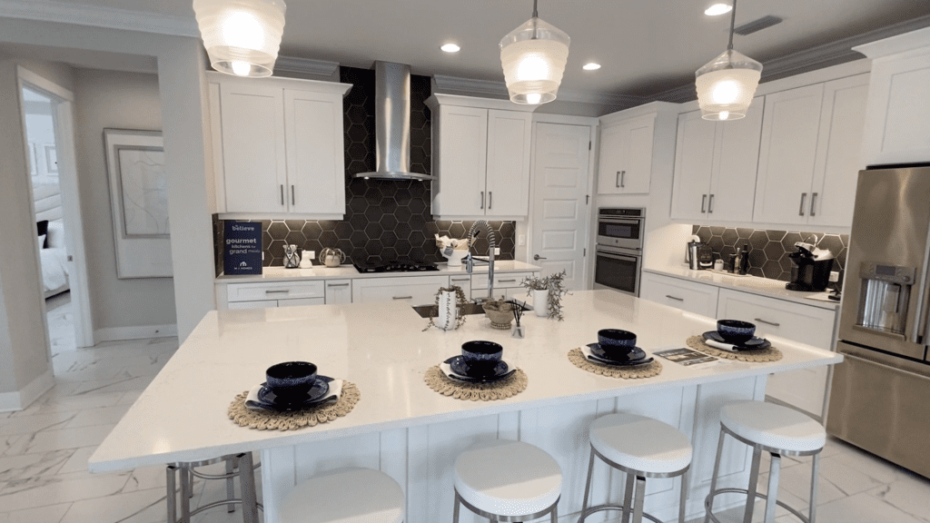 Kitchen in the Juniper Model MI Homes Sweetwater Lakewood Ranch