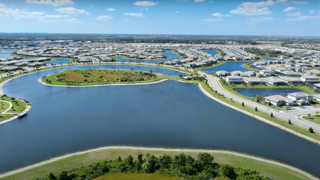 Arial view of Lorraine Lakes