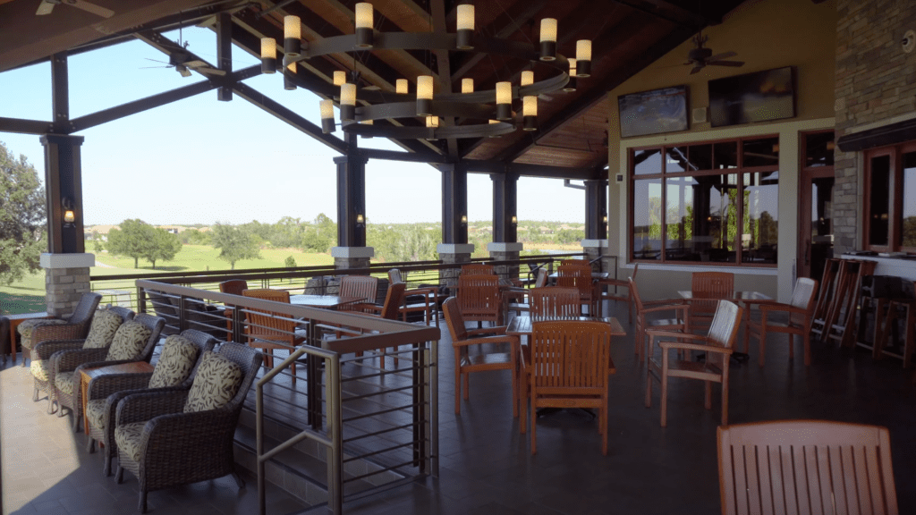 Outdoor patio at Country Club East