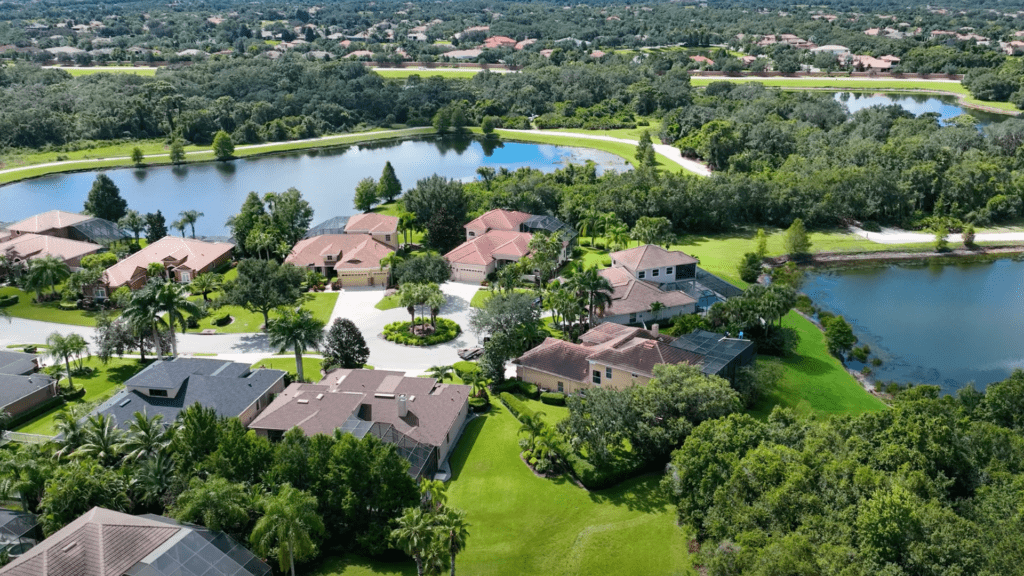 Arial View of homes in Greenbrook