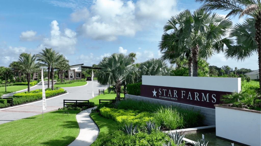 Entrance gate to Star Farms