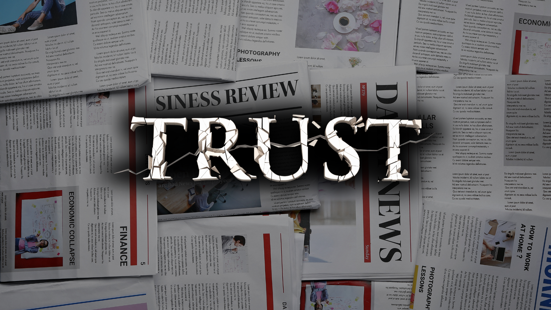 Declining trust in economic news and financial headlines in the US