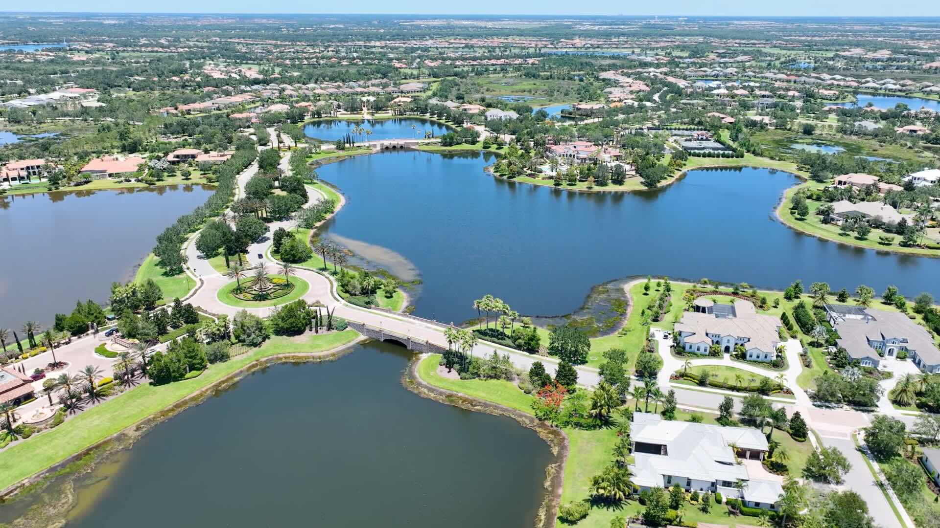 The Lake Club Arial view of homes