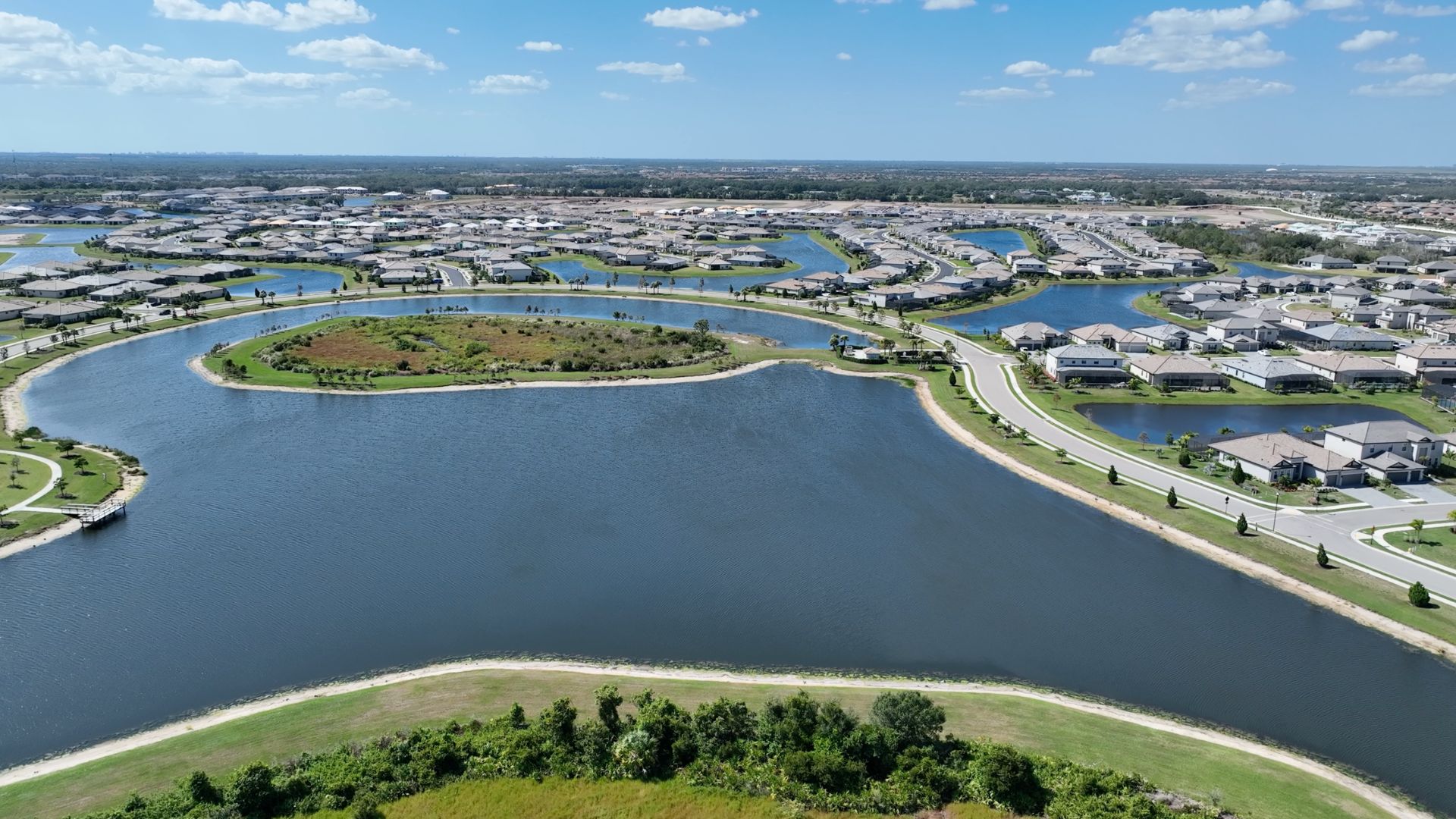 Arial shot of Lorraine Lakes
